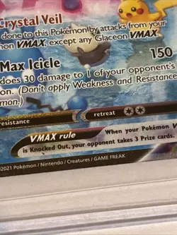 Pokemon TCG Glaceon VMAX Evolving Skies Holo Ultra Rare Card 209/203 - Image 4