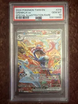 Pokemon TCG Greninja EX Twilight Masquerade Card 214/167 Mint Condition - Image 1
