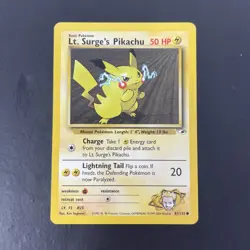 Lt Surge’s Pikachu 81/132 Pokemon Card Gym Heroes - Image 1