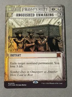 MTG - Anguished Unmaking FOIL - Outlaws of Thunder Junction Breaking News NM #35 - Image 1