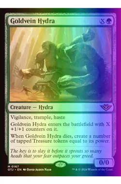 1x MTG Goldvein Hydra **FOIL** OTJ Mythic! NM Mint! Ships fast - Image 1