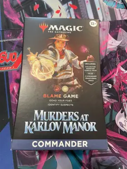 MTG - MURDERS AT KARLOV MANOR BLAME GAME COMMANDER DECK SEALED - Image 1