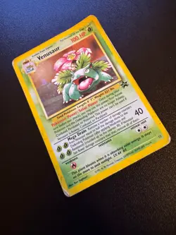 1999 Pokemon WOTC Black Star Promo Venusaur #13 Holo HP Heavy Play Vintage - Image 2