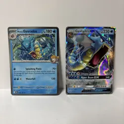 Gyarados GX And Misty’s Gyarados Pokemon Card Lot NM - Image 1