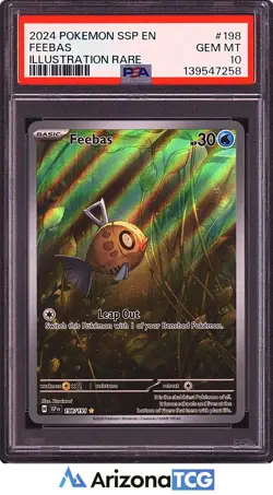Pokemon 2024 Feebas 198/191 Illustration Rare Surging Sparks GEM MINT PSA 10 - Image 1
