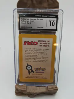 2001 Pokemon Neo Discovery pokemon League Promo Insert Card Unown - Image 1