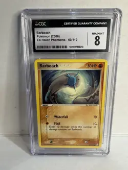 2006 Pokemon EX Holon Phantoms Barboach 60/110 CGC 8 NM/Mint - Image 1