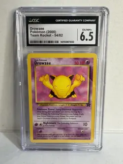 2000 Pokemon Team Rocket Drowzee 54/82 CGC 6.5 EX/NM+ WOTC Graded - Image 1