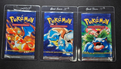 Pokemon Base Set 1st ED 1999 EMPTY Booster Pack Art Set - 3 Packs - Charizard - Image 1