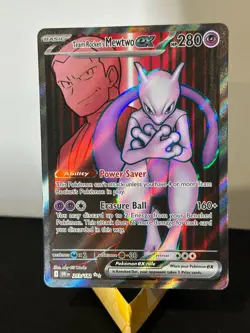Team Rocket's Mewtwo ex 213/182 Ultra Rare Destined Rivals Pokemon Near Mint - Image 1