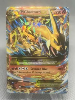 2014 Pokemon M Charizard EX (Y) (Secret) 107/106 Flashfire Holo Heavy Played - Image 1