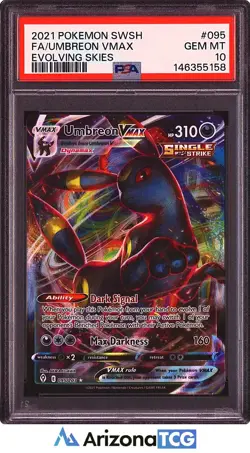 Pokemon 2021 Umbreon VMAX 095/203 Full Art Evolving Skies GEM MINT PSA 10 - Image 1
