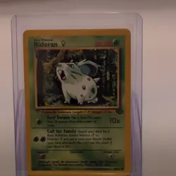 Pokemon Nidoran Base Set 57/64 Regular Unlimited Common 60 HP English TCG C… - Image 1