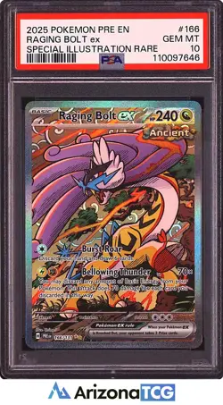 Pokemon 2025 Raging Bolt ex 166/131 SIR Prismatic Evolutions GEM MINT PSA 10 - Image 1