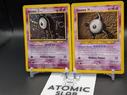 Pokemon TCG Unown [A] Neo Discovery Holo + Unown [X] Neo Destiny Rare pair NM/LP - Image 3