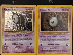 Pokemon TCG Unown [A] Neo Discovery Holo + Unown [X] Neo Destiny Rare pair NM/LP - Image 5