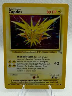 Pokemon TCG Pokemon Zapdos Zapdos Holo Rare Holo 1999 15/62 - Image 1