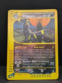Umbreon 041/147 Aquapolis Reverse Holo Ultra Rare Pokemon TCG Nintendo Eevee LP+ - Image 3