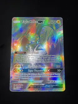 2017 Pokemon Sun And Moon Guardians Rising Tapu Koko GX 153/145 - Image 1