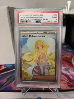Pokemon TCG Lillie's Determination Mega Evolution 184/132 SAR PSA 9 - Image 1