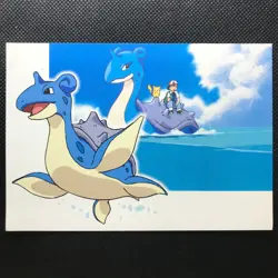 Lapras Pikachu Pokemon Postcard Japan Anime Rare Pocket monster Nintendo F/S - Image 1