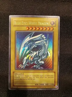 🔥L👀K🔥 Vintage YuGiOh LOB-001 BLUE EYES WHITE DRAGON card LOT with other cards - Image 3