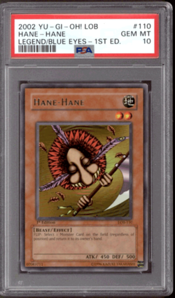 Yu-Gi-Oh! PSA 10 Hane-Hane Rare 1st Edition LOB-110 (Gem Mint) - Image 1