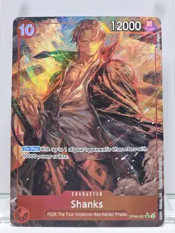 One Piece TCG Wings of the Captain English Shanks SR Alt Art Foil OP06-007 NM - Image 1