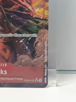 One Piece TCG Wings of the Captain English Shanks SR Alt Art Foil OP06-007 NM - Image 3