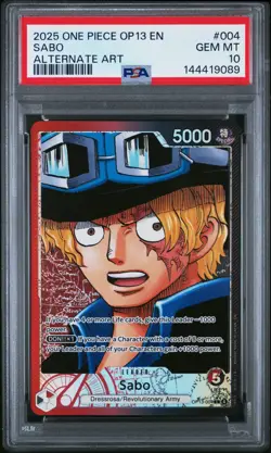 Sabo One Piece Op13 Carrying On His Will 004 PSA 10 Alternate Art Leader Alt - Image 1