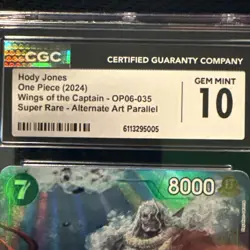 One Piece Eng Hody Jones OP06-035 Alt Art Super Rare SR CGC GEM MINT 10 - Image 2