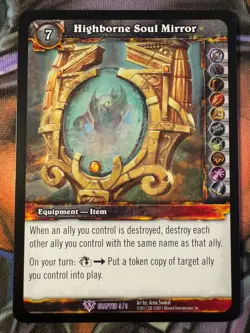 World of Warcraft TCG Promo Crafted 9/9 Highborne Soul Mirror - Image 1