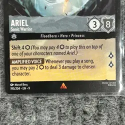 Disney Lorcana Fabled Ariel Sonic Warrior 195/204 Rare NM/Mint - Image 4