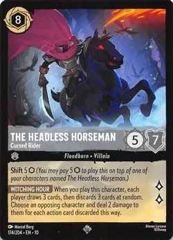 The Headless Horseman Cursed Rider 174/204 Whispers in the Well Disney Lorcana - Image 1