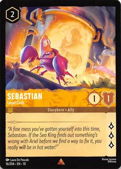 Sebastian Loyal Crab 16/204 Whispers in the Well Disney Lorcana - Image 1
