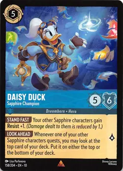 Daisy Duck Sapphire Champion 158/204 Whispers in the Well Disney Lorcana - Image 1