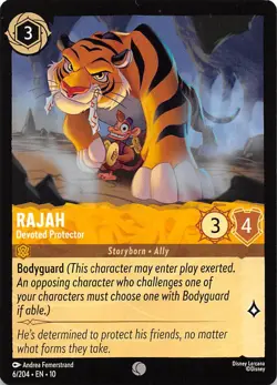 Rajah Devoted Protector 6/204 Whispers in the Well Disney Lorcana - Image 1