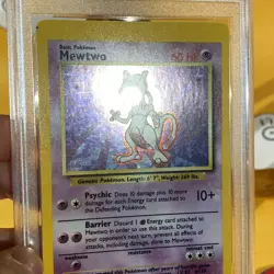 1999 Base Set Mewtwo PSA ERROR MC Miscut OC Holo Rare 10/102 Pokemon Card - Image 3