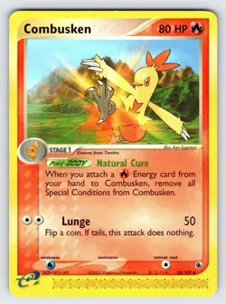 Combusken 28/109 2003 EX Ruby & Sapphire Pokemon Card e-Reader Uncommon Lp/Vlp - Image 1