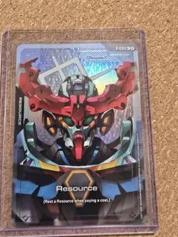 Gundam TCG Card Game Dual Impact Foil Resource GD02 C+ R-015 GQuuuuuuX - Image 1