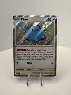 Ditto 201/091 - Paldean Fates Shiny Rare Pokemon TCG - Card 201/091 - Image 1