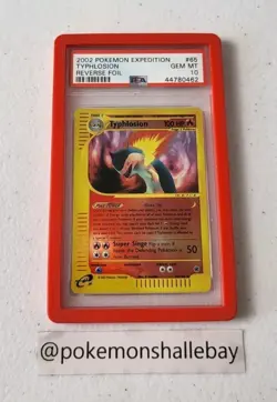 Typhlosion 65/165 - Expedition Set *PSA 10 - GEM MINT* Reverse Holo Pokemon Card - Image 1