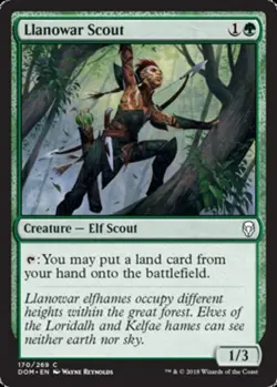 x4 Llanowar Scout MTG Dominaria C M/NM, English - Image 1