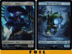 HERO \ ROBOT WARRIOR TOKEN ** FOIL ** #06/12 - Final Fantasy - NM MTG - Image 1