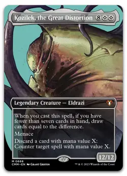 Kozilek, the Great Distortion (Borderless) #668 NM Commander Masters Magic MTG - Image 1