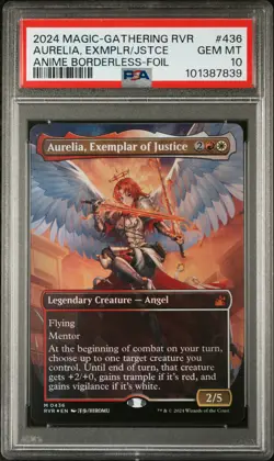 PSA 10 Aurelia, Exemplar Of Justice 436 Anime Borderless Mtg Foil - Image 1
