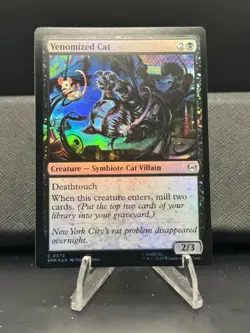 Magic the Gathering, Spider-man - Venomized Cat, #0072 - Foil - Image 1