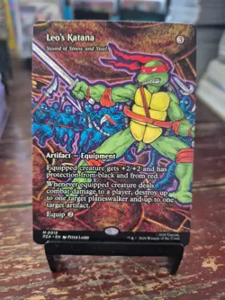 Leo's Katana (Borderless) (Foil) 0018 (M) MTG Teenage Mutant Ninja Turtles (PZA) - Image 1