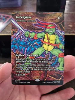 Leo's Katana (Borderless) (Foil) 0018 (M) MTG Teenage Mutant Ninja Turtles (PZA) - Image 3