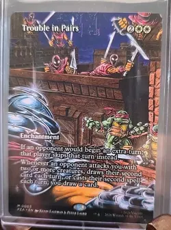 Trouble in Pairs (Borderless) Teenage Mutant Ninja Turtles MTG Regular Near Mint - Image 3